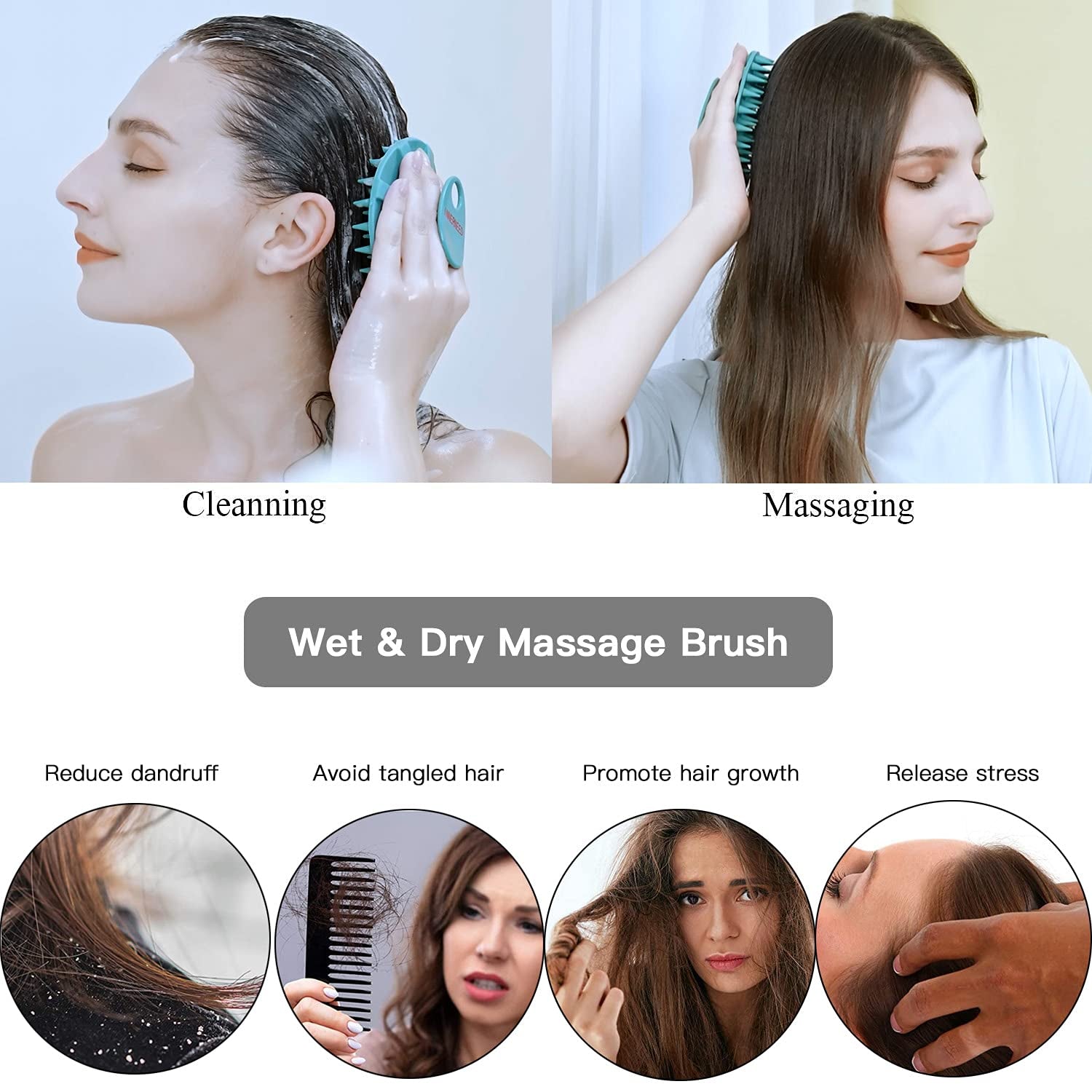 Uso en cabello mojado con champú